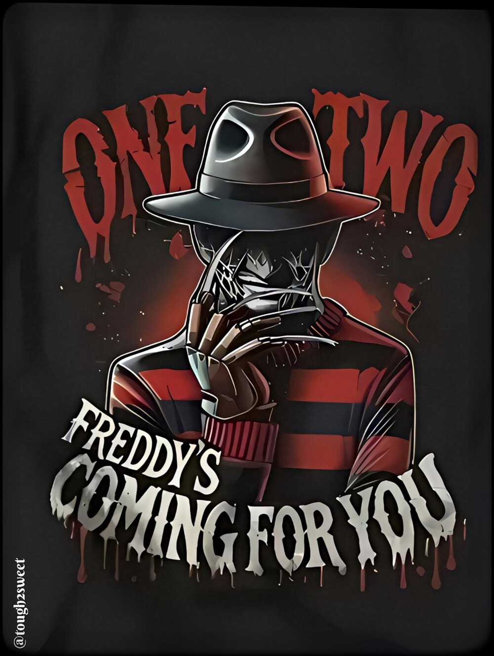 🆕️LAST 1🩸FREDDY KRUEGER BLACK ICONIC HORROR GRAPHIC T'SHIRT XL MENS T-SHIRT